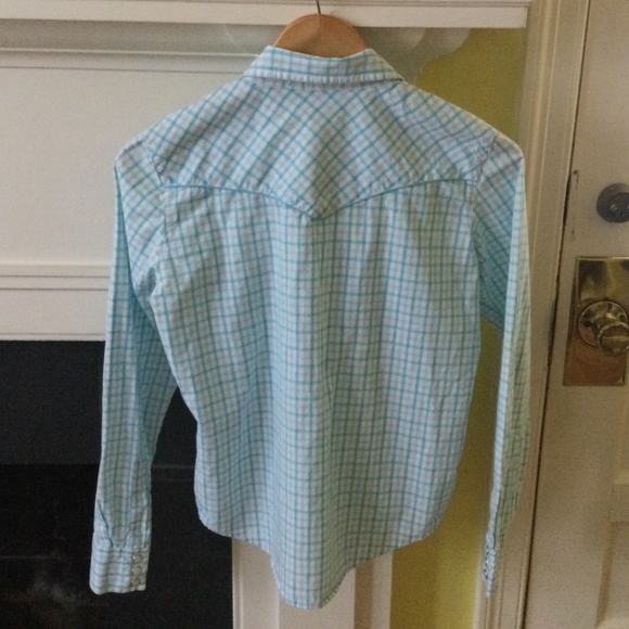 Vintage Aeropostale Y2K Plaid Pearl Snap Button Down Western Shirt - Sz Small - Picture 6 of 10